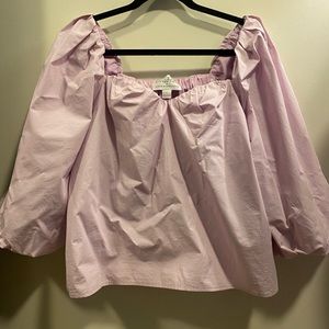Anthropologie/mare pink off the shoulder blouse